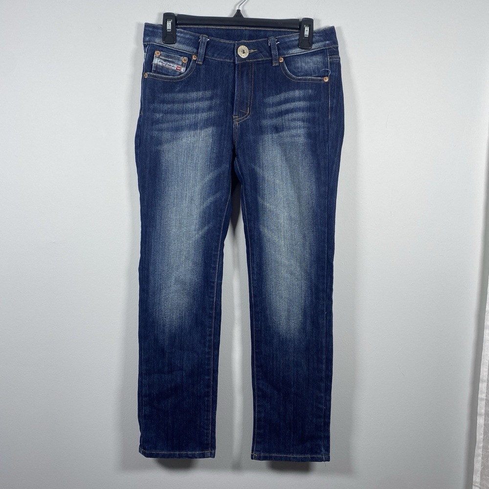 Vintage Diesel Industry Ramel Jeans Womens Size M 32 Dark Wash Mid Rise Crop Y2K